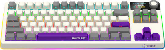 Lorgar KBP70TKLW Ασύρματο Gaming Μηχανικό Πληκτρολόγιο Tenkeyless με RGB φωτισμό (Αγγλικό US) Πολύχρωμο