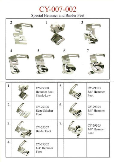 Set 7 Accessories Household Sewing Machine