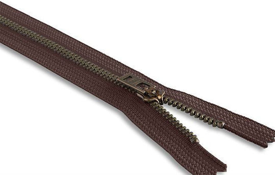 YKK Brown Metal Zipper Sewing Supply 23cm