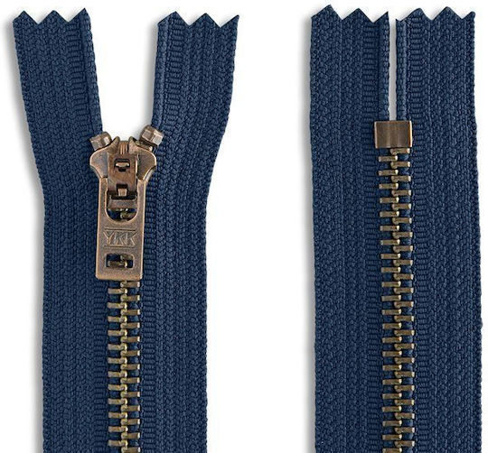 YKK Φερμουάρ Ραπτικής Navy Μπλε από Μέταλλο 23εκ.