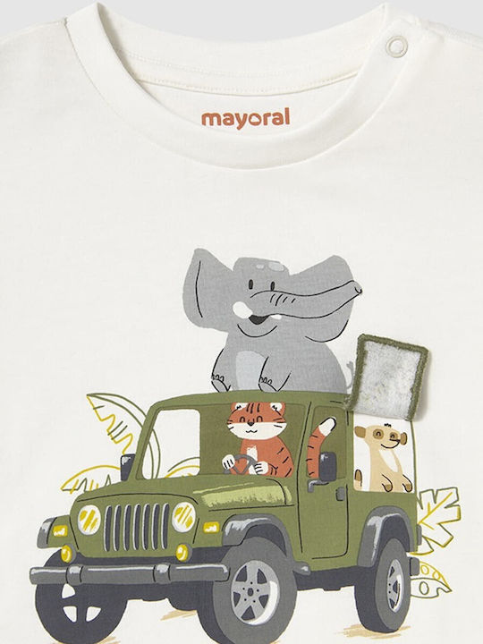 Παιδικό T-shirt Κρεμ Safari Animals