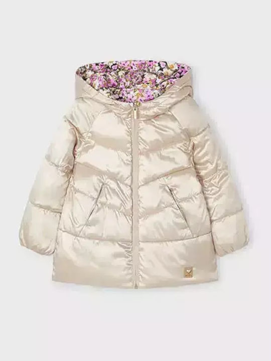 Kids' Casual Jacket Double Sided with Hood Beige