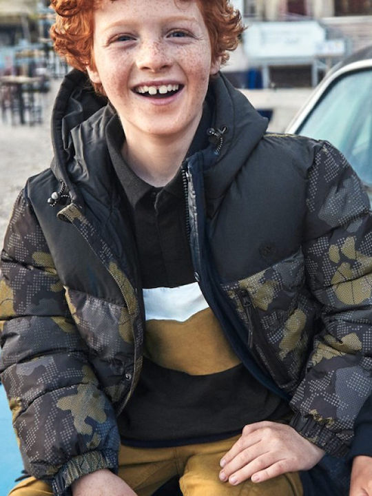 Kinder Freizeitjacke mit Kapuze Black