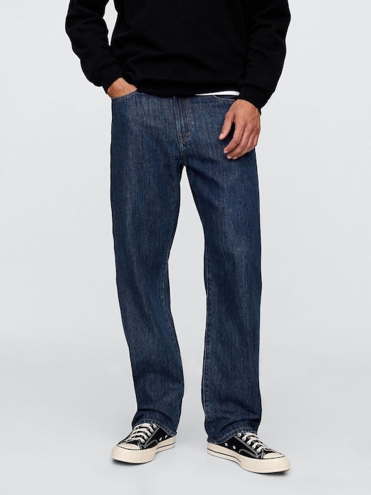 Men's Jeans Pants with Relaxed Fit Dark Wash
