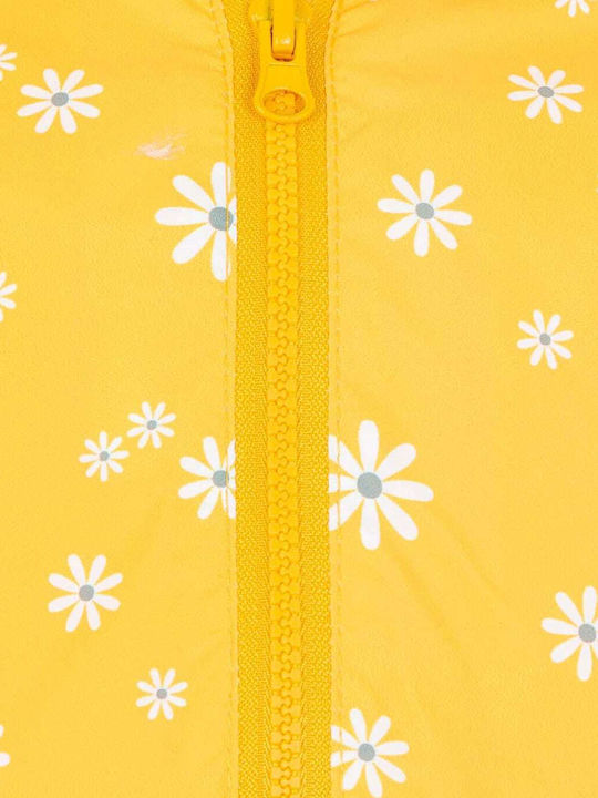 Kids Casual Short Hooded Jacket Yellow