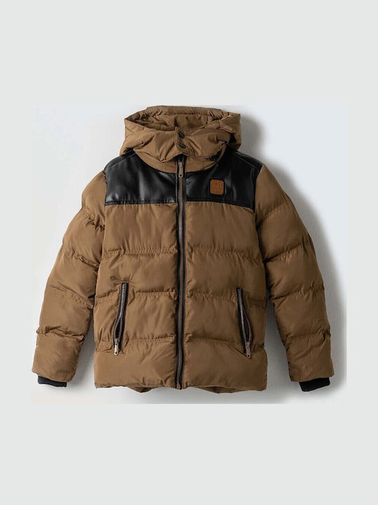 Kids' Casual Jacket with Hood Brown