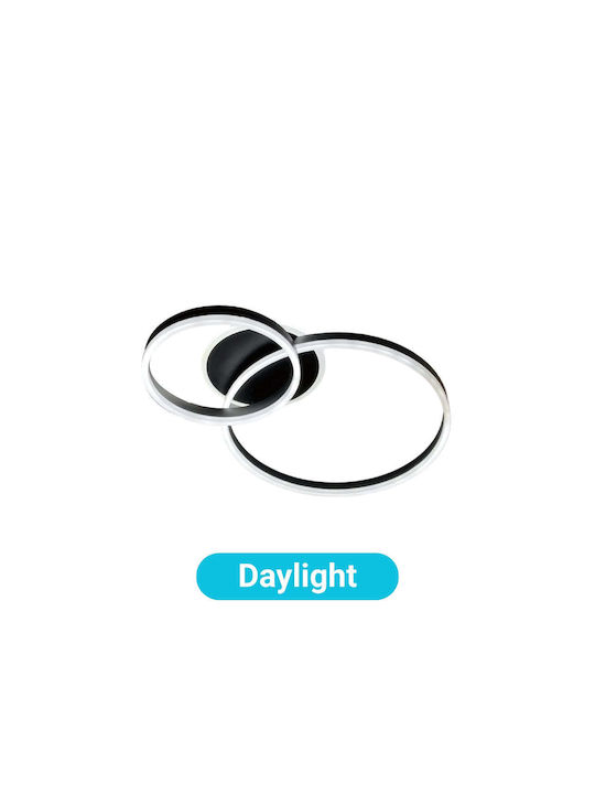 Alista Home Deckenleuchte Schwarz mit Integrierter LED und Fernbedienung