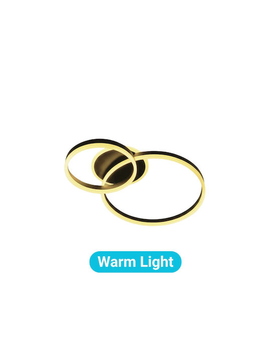 Alista Home Deckenleuchte Schwarz mit Integrierter LED und Fernbedienung