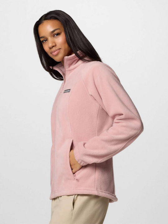 Benton Springs Women's Cardigan with Zipper Pink