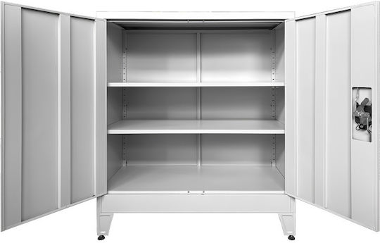 Zweiflügeliger Schrank Armon Metallisch 90x45x100cm