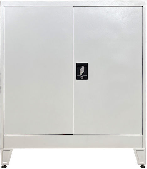 Zweiflügeliger Schrank Armon Metallisch 90x45x100cm