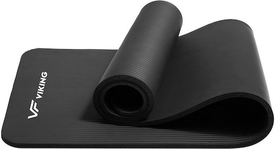 Viking Exercise Mat Black with Carry Strap (180x60x1cm)
