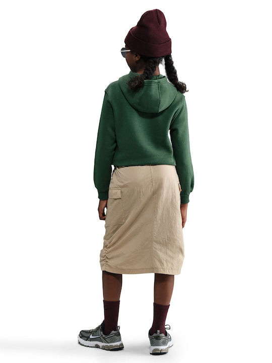Fleece Παιδικό Φούτερ με Κουκούλα και Τσέπες Πράσινο Sportswear Club