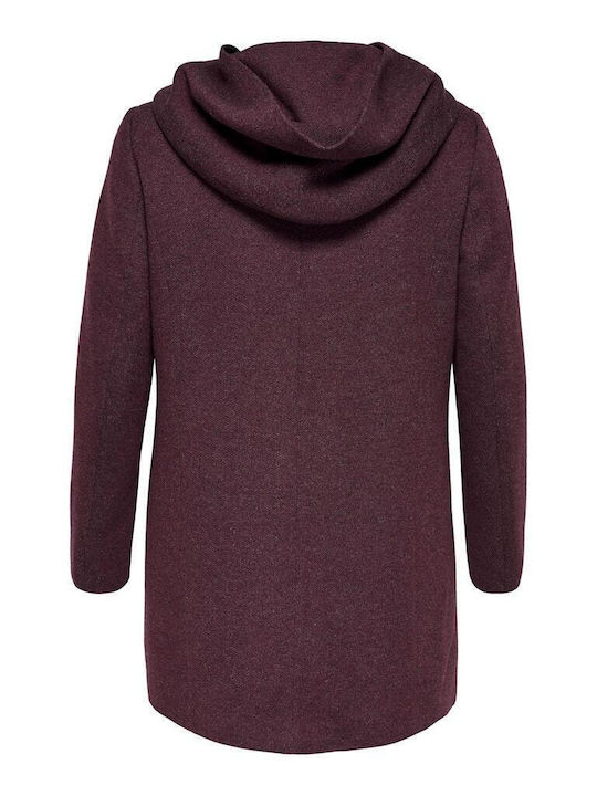 Damen Violet Kurzmantel mit Kapuze
