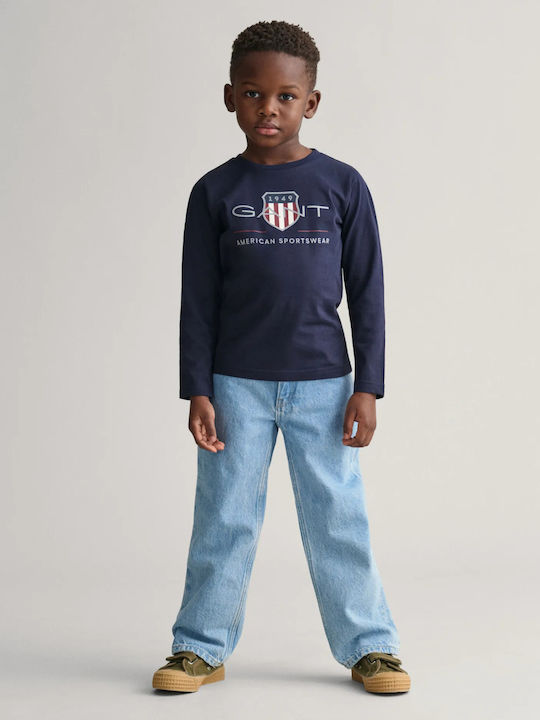 Kids' Shirt Long Sleeve Dark Blue ARCHIVE SHIELD