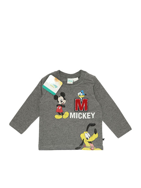 Kinderhemd Langarm Gray Mickey