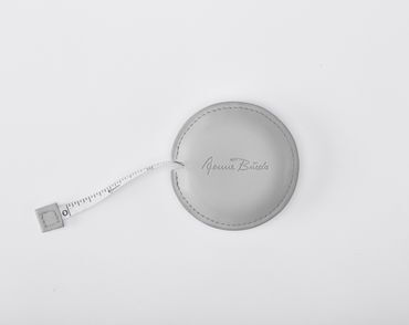 Collector's Measuring Tape Leather Light Gray Burda Style