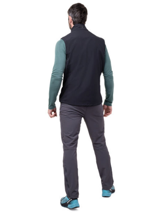 Sleeveless Athletic Jacket Waterproof and Windproof Black