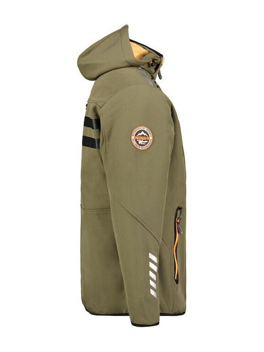 Зимно Яке Softshell Водоустойчиво и Ветроустойчиво Kaki Orange