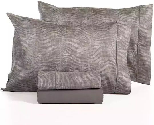 Nef-Nef Homeware Zesten Σετ Σεντόνια King Size 270x280εκ. Grey (4τμχ)