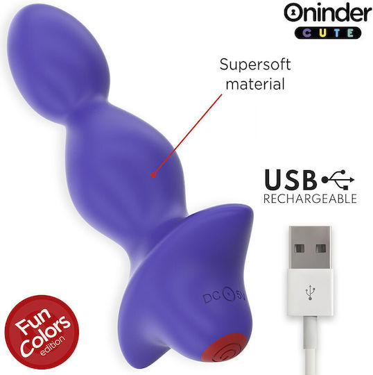 Oninder Anal Plug with Wireless Functionality and Vibration Purple