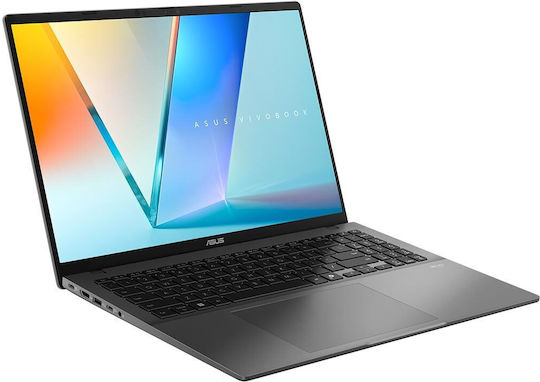 Asus Vivobook S16 16" IPS OLED FHD+ (Snapdragon-X X1-26-100/16GB/1TB SSD/W11 Startseite) Matte Gray (US Tastatur)