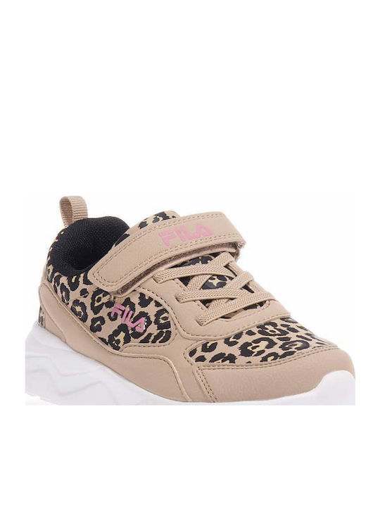 Memory Kids Sneakers with Scratch Beige