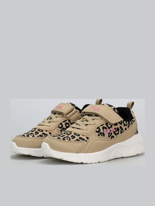 Memory Kids Sneakers with Scratch Beige
