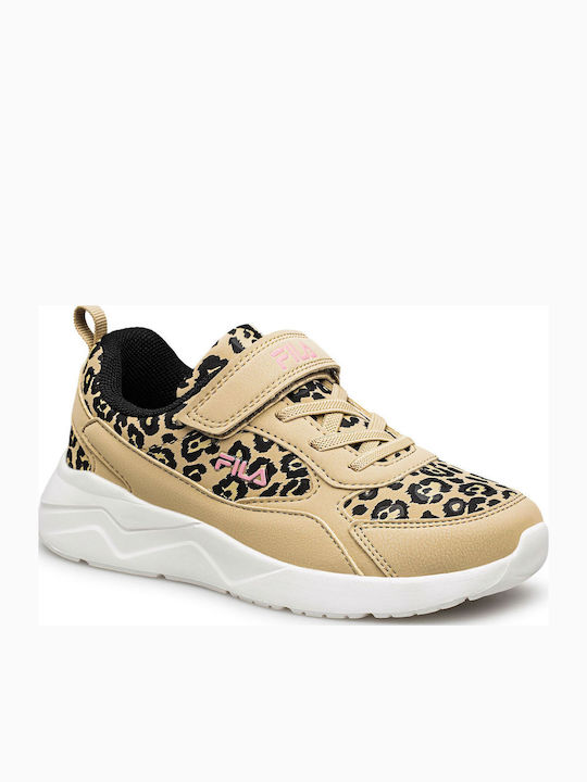 Memory Kids Sneakers with Scratch Beige