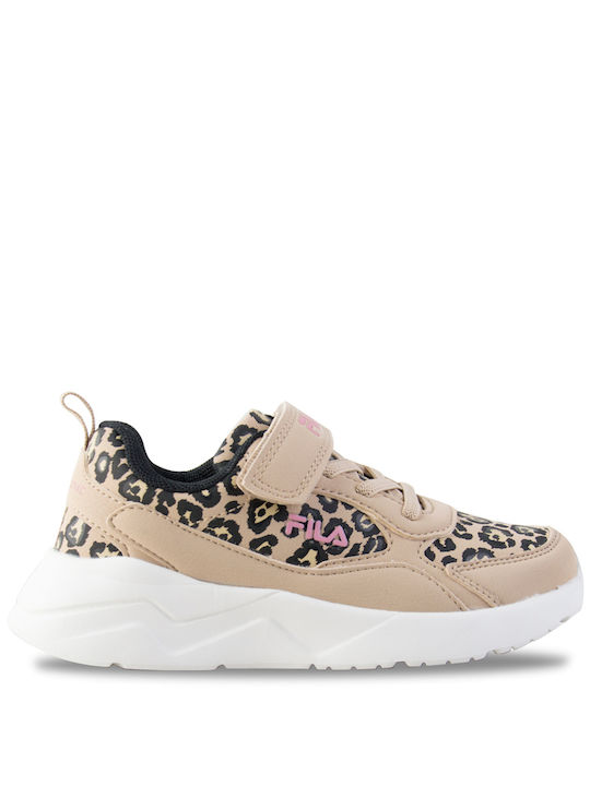 Memory Kids Sneakers with Scratch Beige