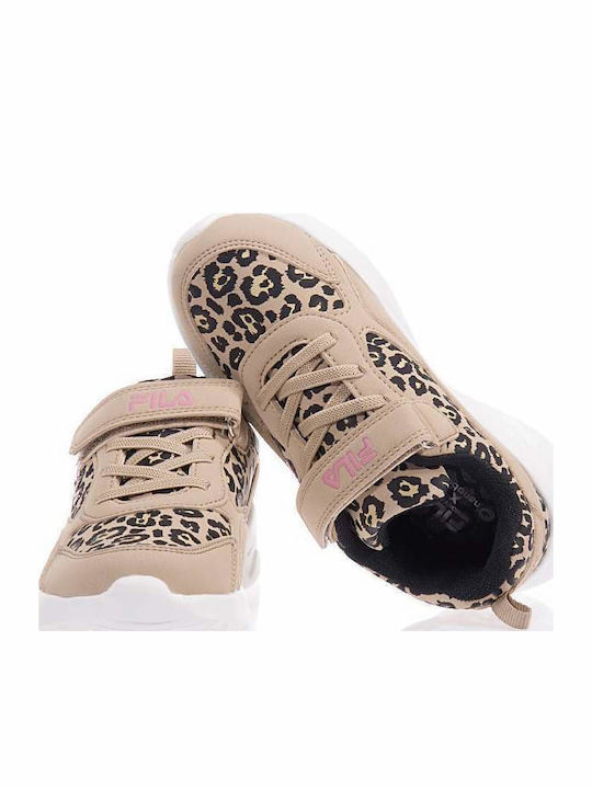 Memory Kids Sneakers with Scratch Beige
