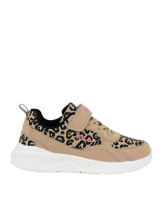 Memory Kids Sneakers with Scratch Beige