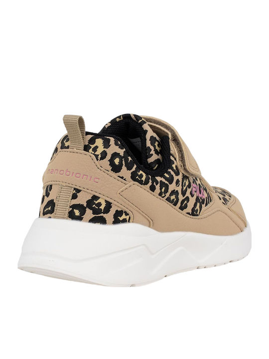 Memory Kids Sneakers with Scratch Beige