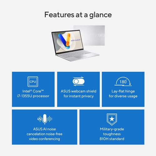 Vivobook F1504VA-BS74 15.6" IPS FHD (i7-1355U/16GB/1TB SSD/W11 Home) (US Keyboard)