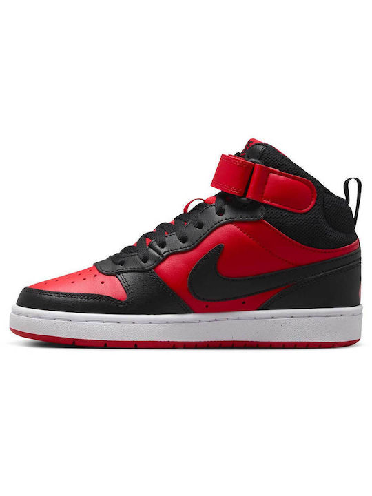 Court Borough Mid 2 Παιδικά Sneakers High με Σκρατς Κόκκινα CD7782-602