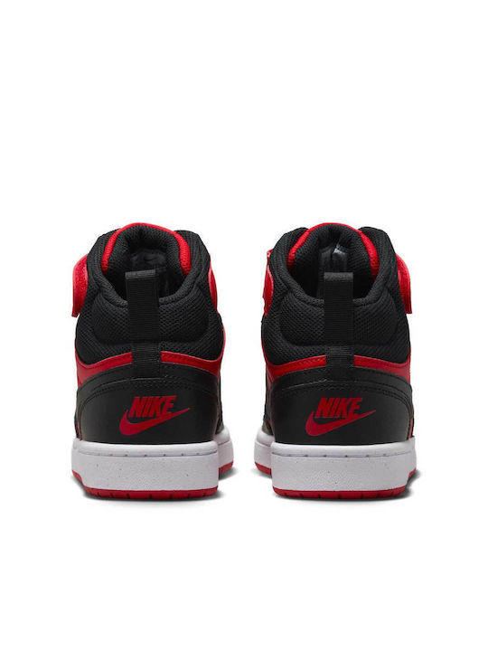 Court Borough Mid 2 Παιδικά Sneakers High με Σκρατς Κόκκινα CD7782-602