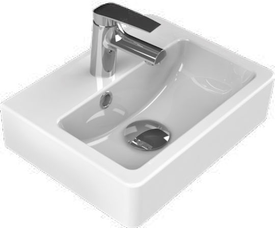 Cerastyle Επικαθήμενος Νιπτήρας Πορσελάνης 37x28x10cm Λευκός