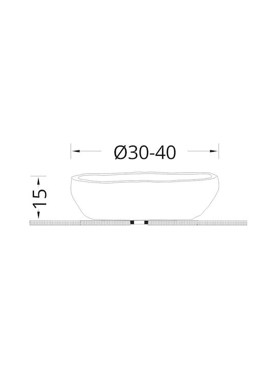 Fossil Vero Riverstone Countertop Sink Stone 30x30x15cm Riverstone