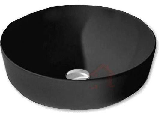 KLP Vera Deasupra Blatului Chiuvetă Porțelan 42x42x14cm Negru