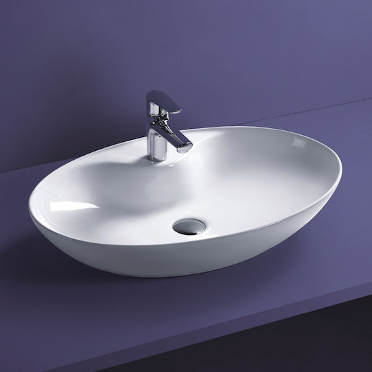 Ceramita F006 Countertop Sink Porcelain 65x43x14cm White