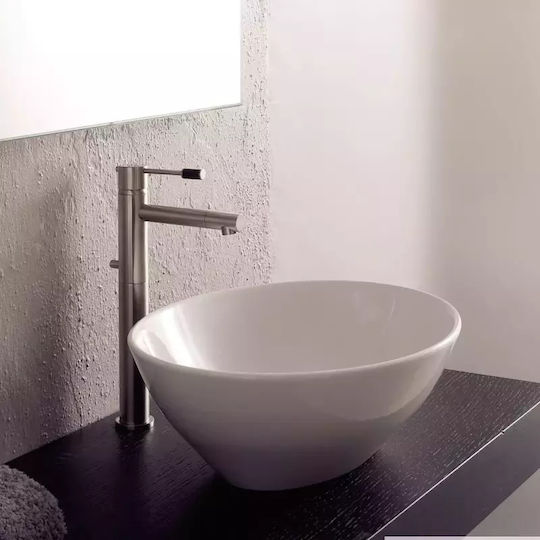 GSI Ovo Aufgesetztes Waschbecken Porzellan 41x33.5x14cm Weiß