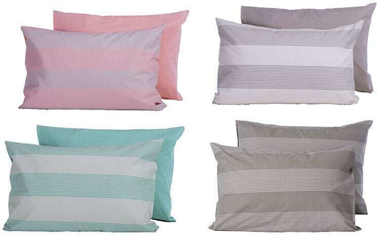 Nef-Nef Homeware Bamb.casual Stripe Калъфка за Възглавница с корица за плик D.grey 52x72см.