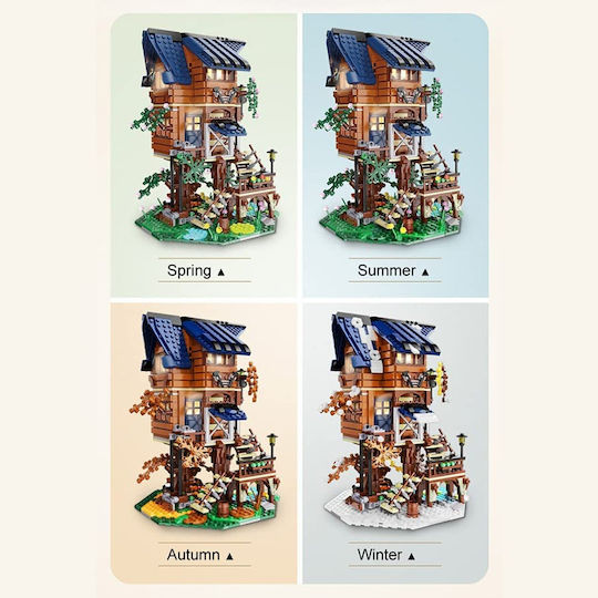 CaDA Bricks Конструктори Four Seasons Къща на Дърво за 8+ Години 1155 Бройки