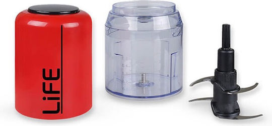Life MM-001 Πολυκόπτης Multi 400W με Δοχείο 500ml Κόκκινος