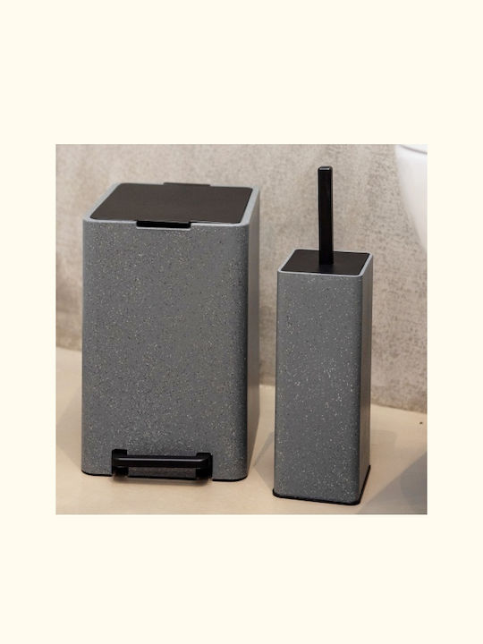 Bathroom Pedal Bin 17L 18.5x26x37cm Inner Bin 10L 1.04kg Plastic Soft Close Petra Elladas