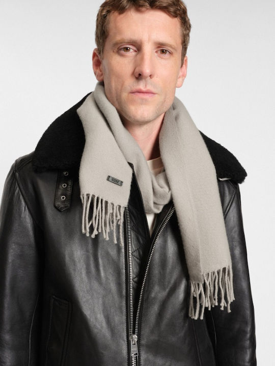 Men's Wool Scarf Beige