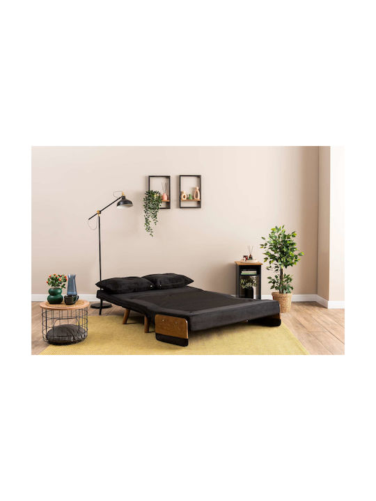 Cosmo Двуместен Диван Спалня Текстил Black 120x78x82см.