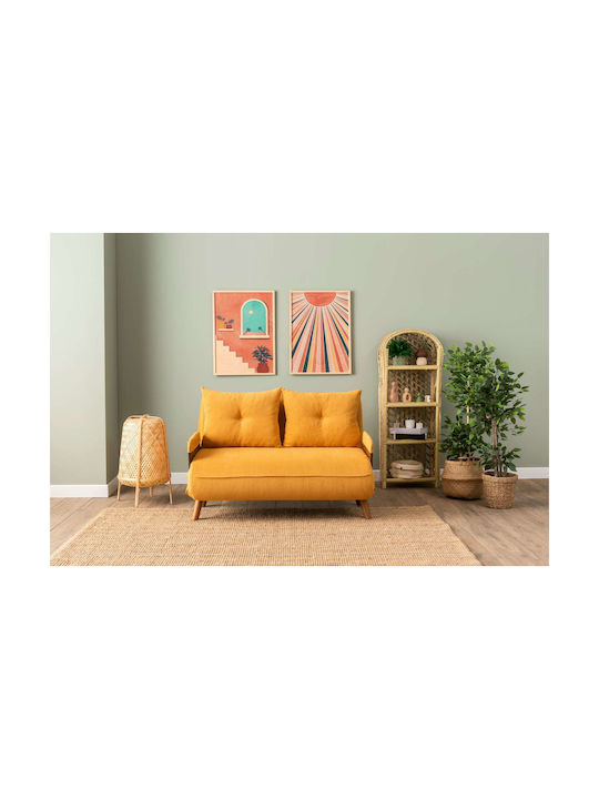 Cosmo Cu două locuri Canapea Pat Mustard 120x78x82cm.