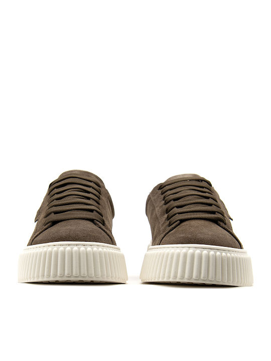 Herren Flatforms Sneakers Braun