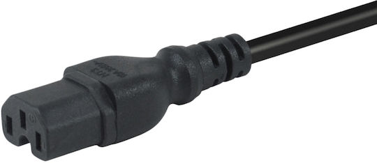 Equip IEC C14 - IEC C15 Cable 3m Μαύρο 112171